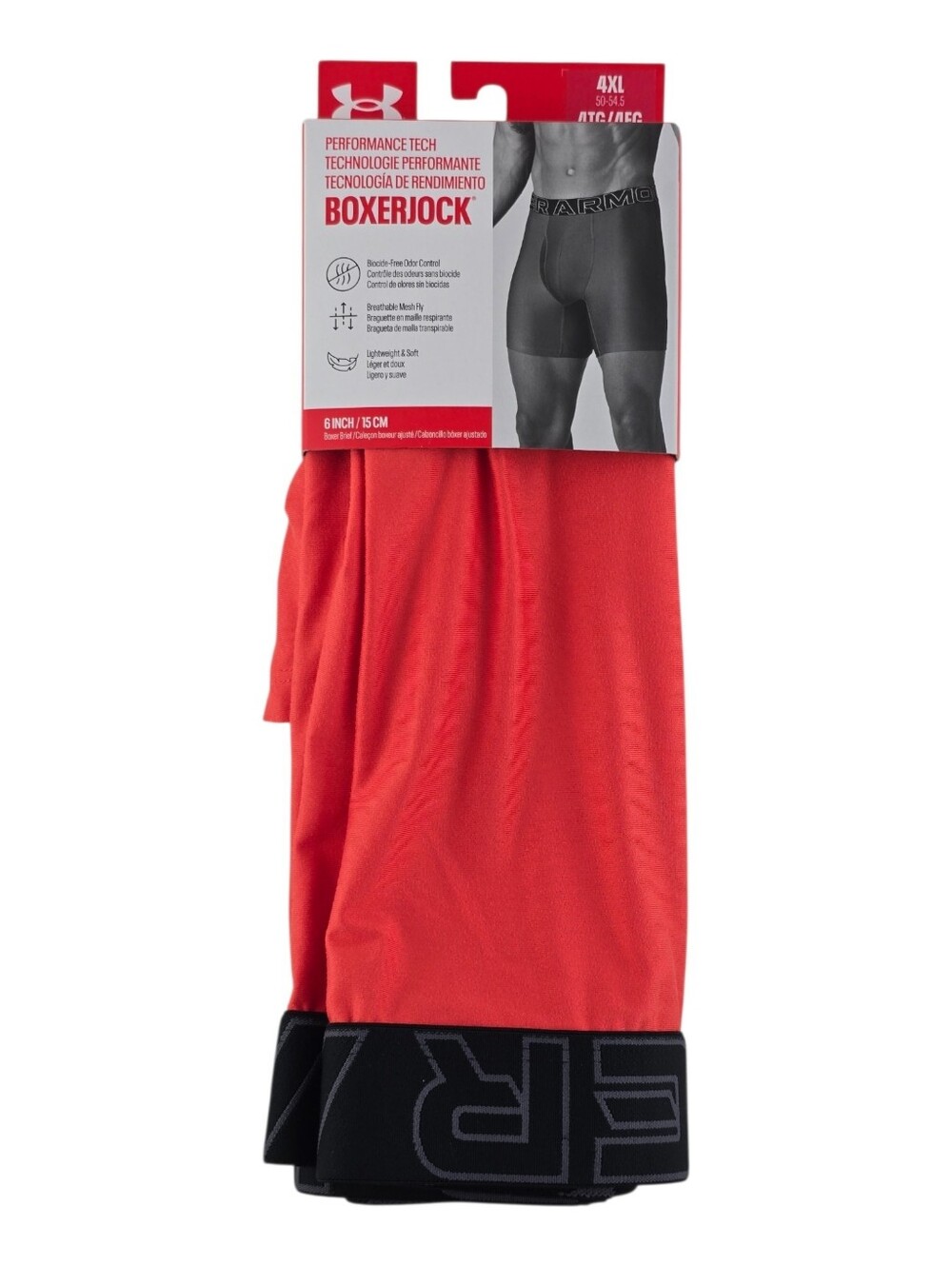 NWT Under Armour Men's Boxerjock Performance Tech Briefs Orange 4XL